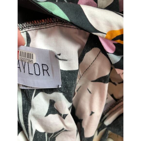 SAYLOR INES Poplin Jumpsuit Sweetheart Neckline Rust Floral-Print S - Picture 9 of 13